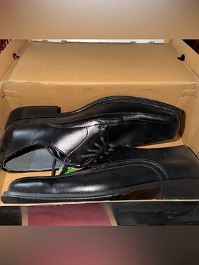 Classic Black Leather Men's Dress Shoes